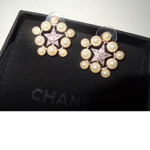 Authentic Chanel Faux Pearl Earrings